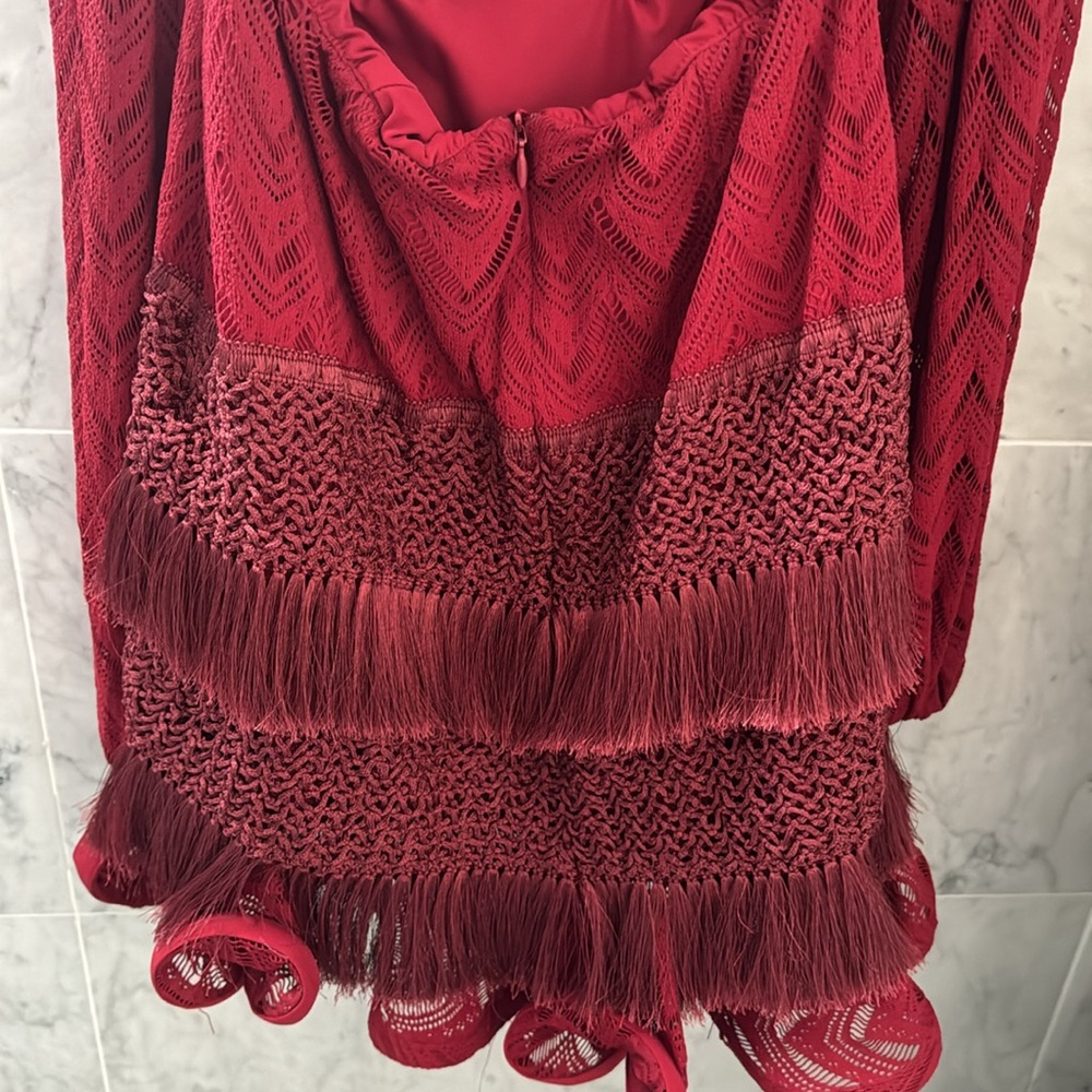 PatBO Red Mini Dress - Picture 4 of 5